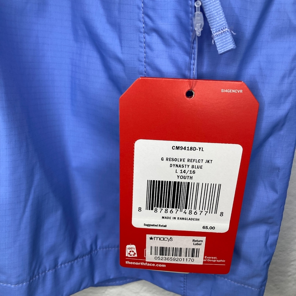 NWT North Face Girl's Resolve Reflective Jacket large 14 - 16 - Picture 13 of 14
